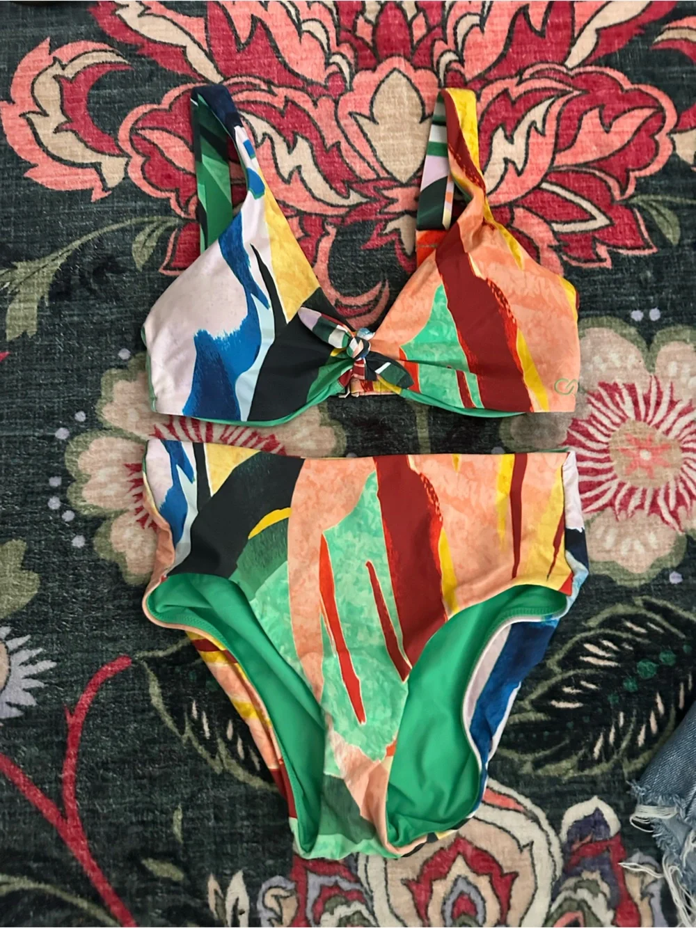 🌈 CALIA Abstract Print Bikini Set Size Small - Picture 6 of 6
